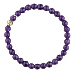 Shop LAGOS Amethyst Gold Station Bead Bracelet