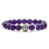Cheap LAGOS Amethyst Silver Station Bead Bracelet