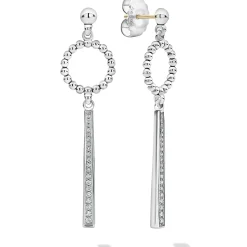 Sale LAGOS Beaded Circle Diamond Drop Earrings