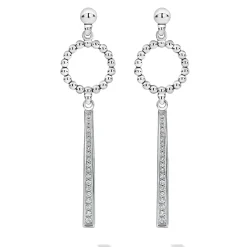Sale LAGOS Beaded Circle Diamond Drop Earrings
