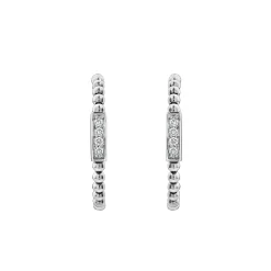 Hot LAGOS Beaded Diamond Hoop Earrings