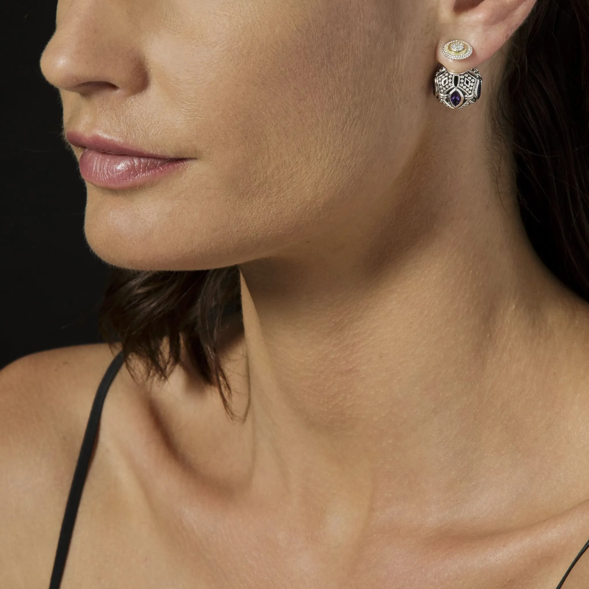 Hot LAGOS Beaded Diamond Stud Earrings