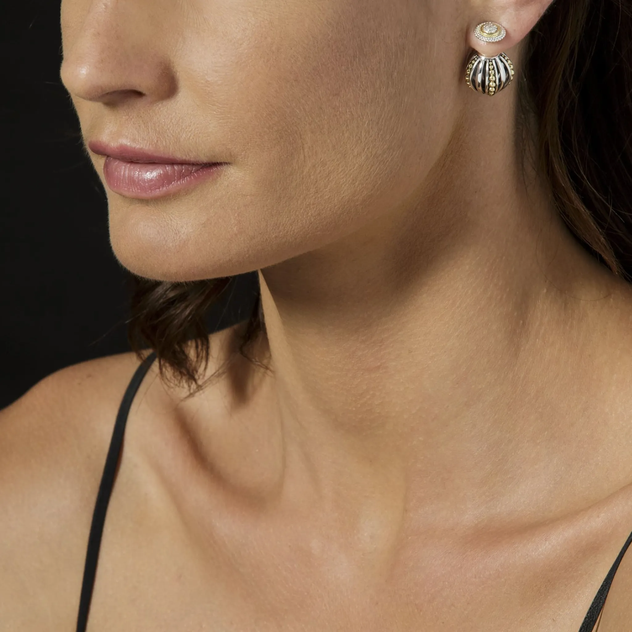 Hot LAGOS Beaded Diamond Stud Earrings