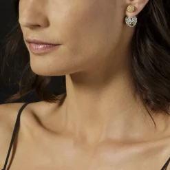 Fashion LAGOS Beaded 18K Gold Stud Earrings