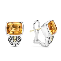 New LAGOS Bezel-Set Citrine Earrings