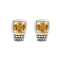 Online LAGOS Bezel-Set Citrine Stud Earrings