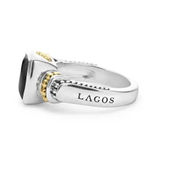 Online LAGOS Bezel-Set Onyx Ring