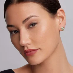Outlet LAGOS Bezel-Set Prasiolite Stud Earrings