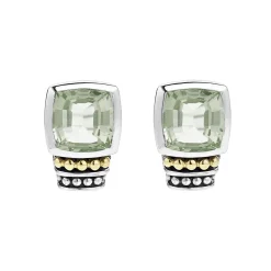 Outlet LAGOS Bezel-Set Prasiolite Stud Earrings