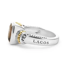 Cheap LAGOS Bezel-Set Smokey Quartz Ring