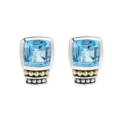 Sale LAGOS Bezel-Set Swiss Blue Topaz Stud Earrings