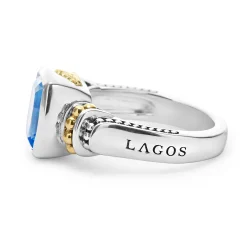 Fashion LAGOS Bezel-Set Swiss Blue Topaz Ring