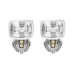 Discount LAGOS Bezel-Set White Topaz Earrings
