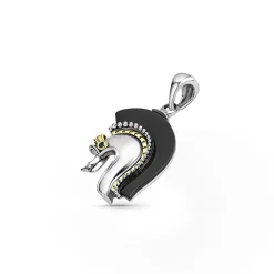 New LAGOS Black Agate Helmet Amulet