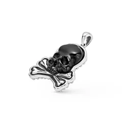 Fashion LAGOS Black Agate Skull Amulet