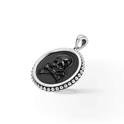 Outlet LAGOS Black Agate Skull Crossbone Amulet