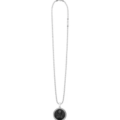Flash Sale LAGOS Black Agate Skull Crossbone Amulet Necklace