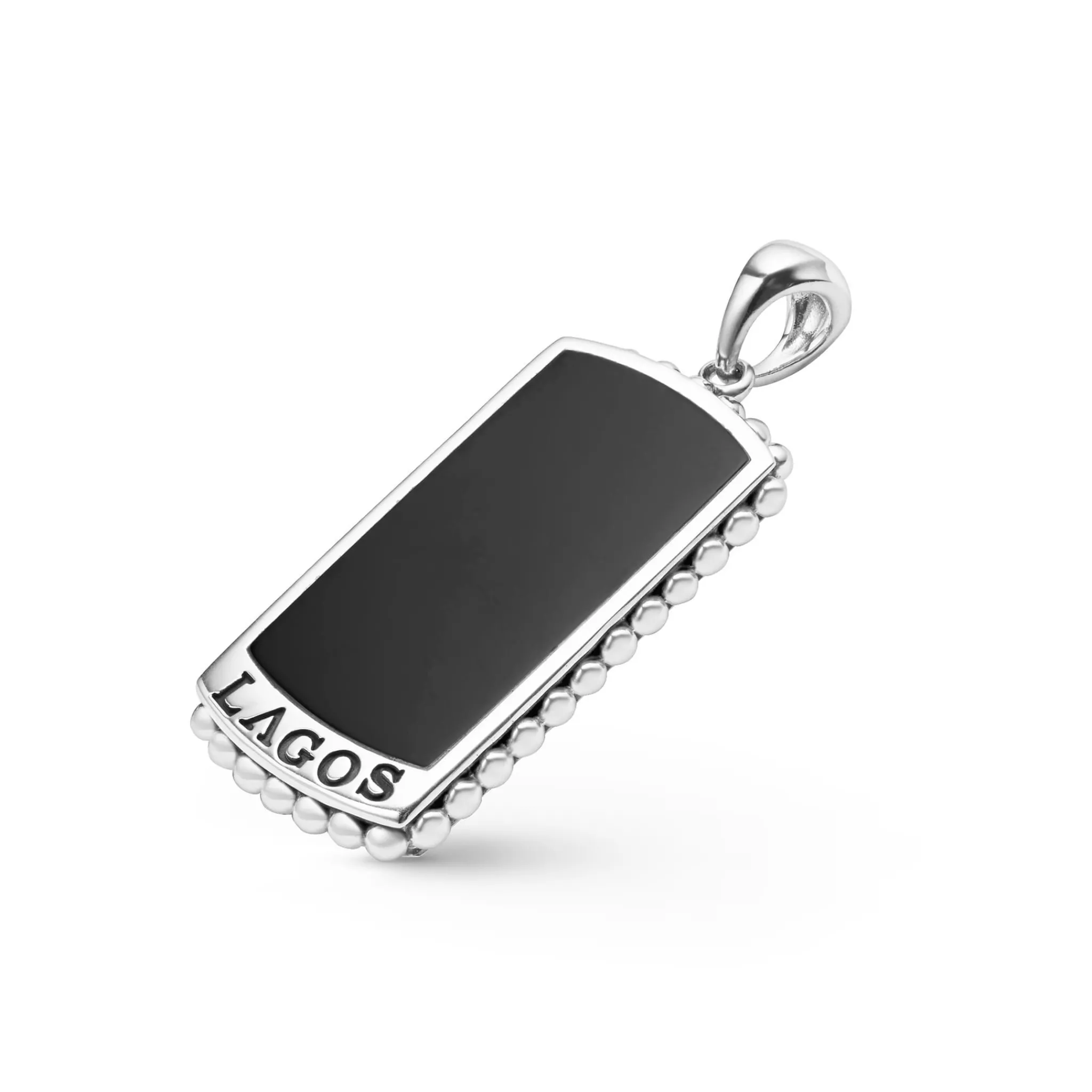 Clearance LAGOS Black Agate Tag Amulet