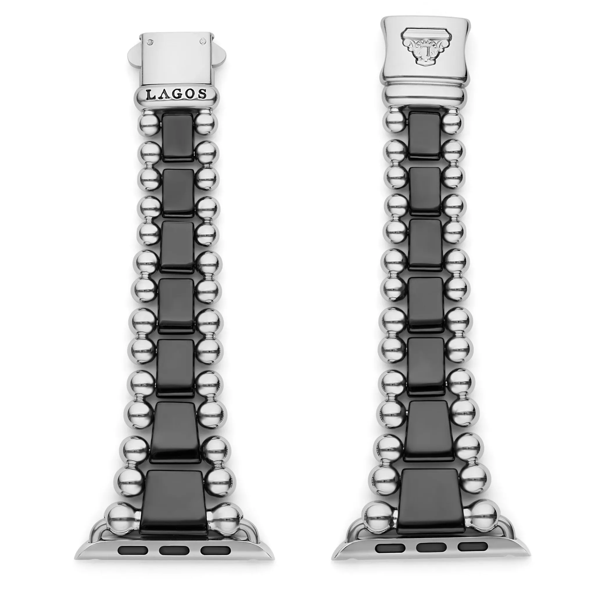 Outlet LAGOS Black Ceramic And Stainless Steel Watch Bracelet-42-49Mm
