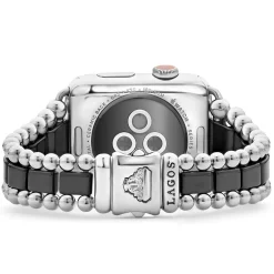 Outlet LAGOS Black Ceramic And Stainless Steel Watch Bracelet-42-49Mm