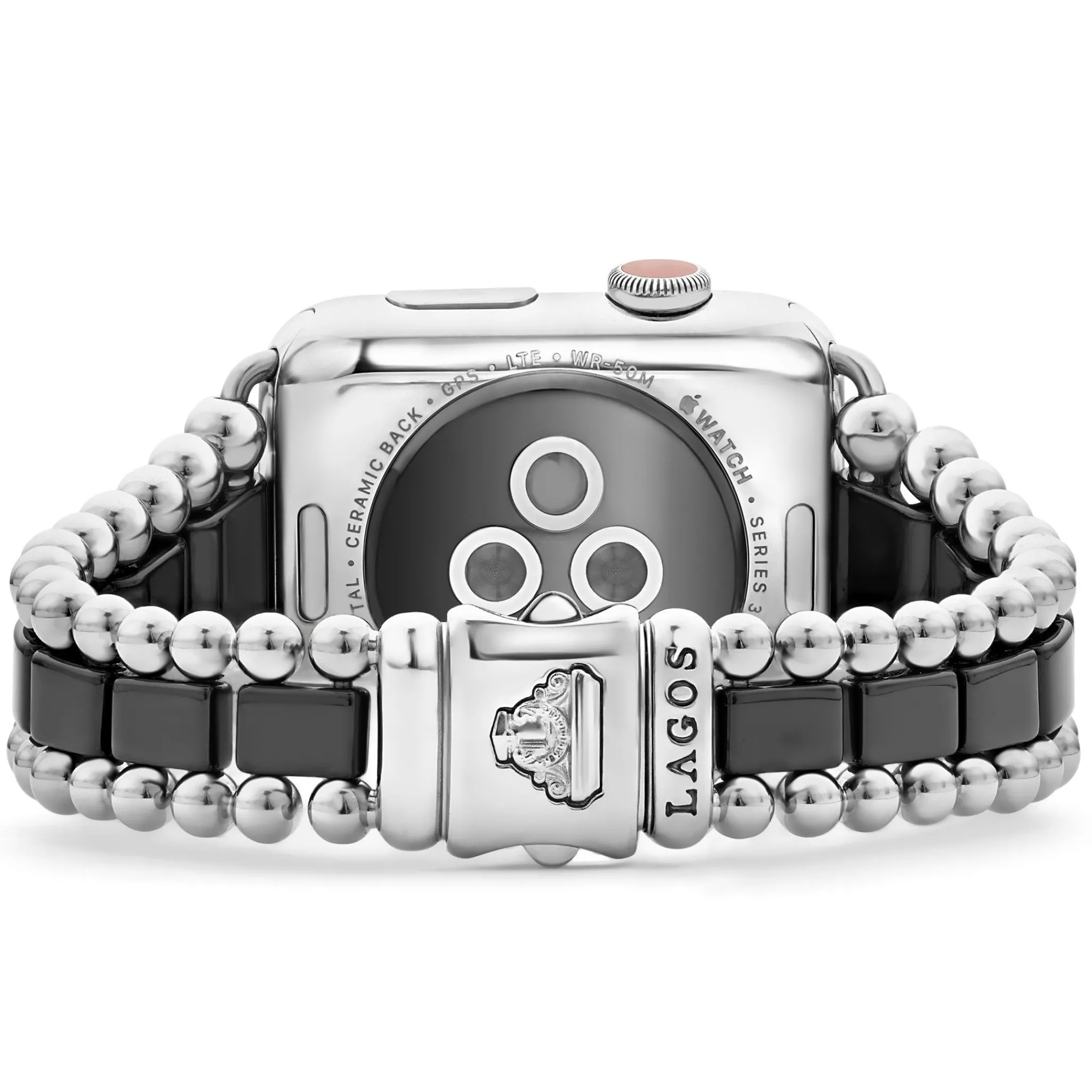 Outlet LAGOS Black Ceramic And Stainless Steel Watch Bracelet-42-49Mm