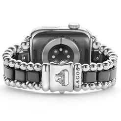 Discount LAGOS Black Ceramic Half Diamond Watch Bracelet-38-45Mm