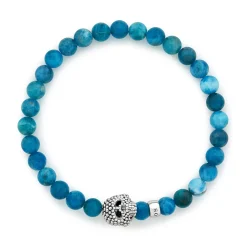 Cheap LAGOS Blue Apatite Skull Bracelet