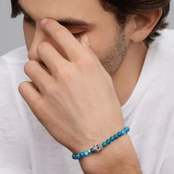 Cheap LAGOS Blue Apatite Skull Bracelet