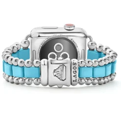 Hot LAGOS Blue Ceramic And Stainless Steel Watch Bracelet-38-45Mm