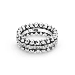 New LAGOS Caviar Beaded Diamond Ring
