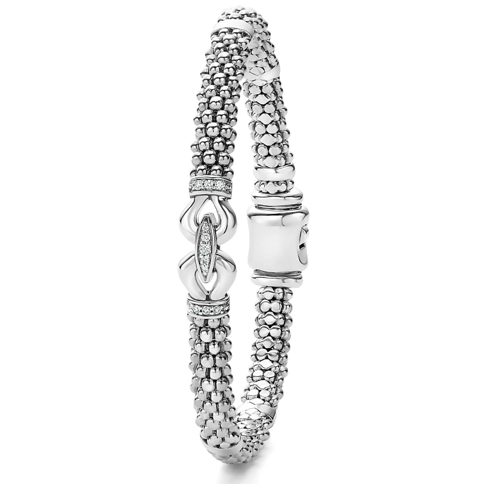 Online LAGOS Caviar Buckle Diamond Bracelet | 6Mm