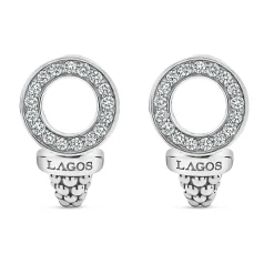 Discount LAGOS Caviar Circle Diamond Earrings
