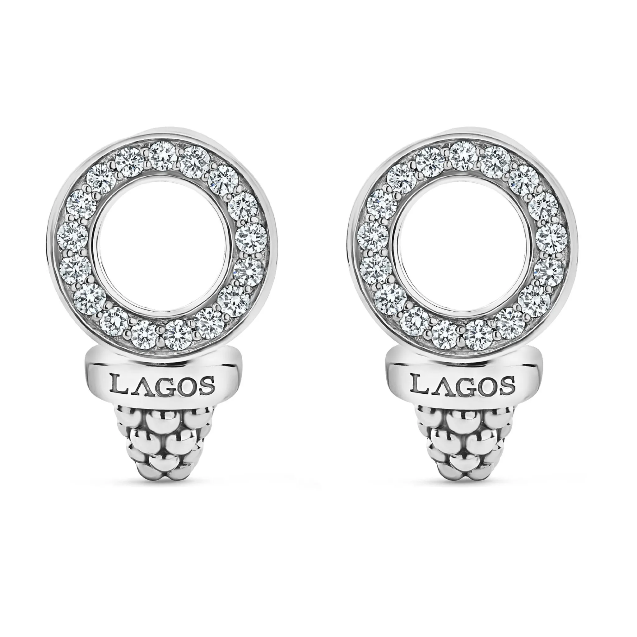 Discount LAGOS Caviar Circle Diamond Earrings