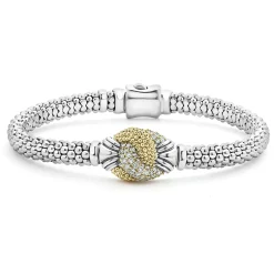 Store LAGOS Caviar Diamond Knot Bracelet | 6Mm