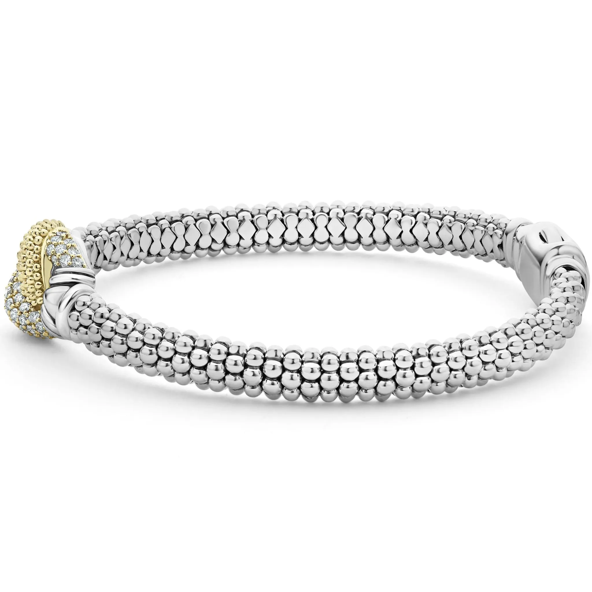 Store LAGOS Caviar Diamond Knot Bracelet | 6Mm