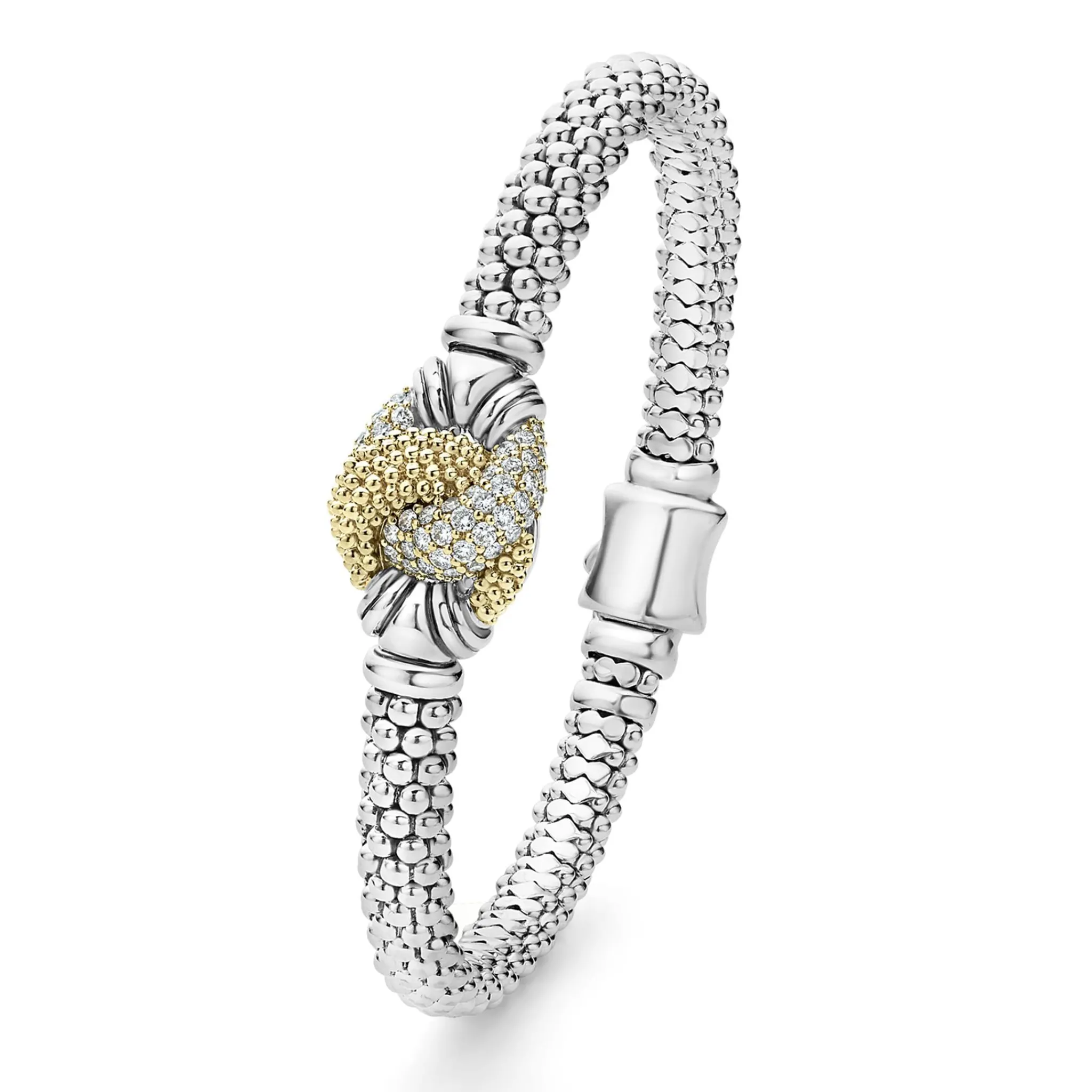 Store LAGOS Caviar Diamond Knot Bracelet | 6Mm