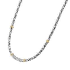 Store LAGOS Caviar Diamond Necklace | 3Mm