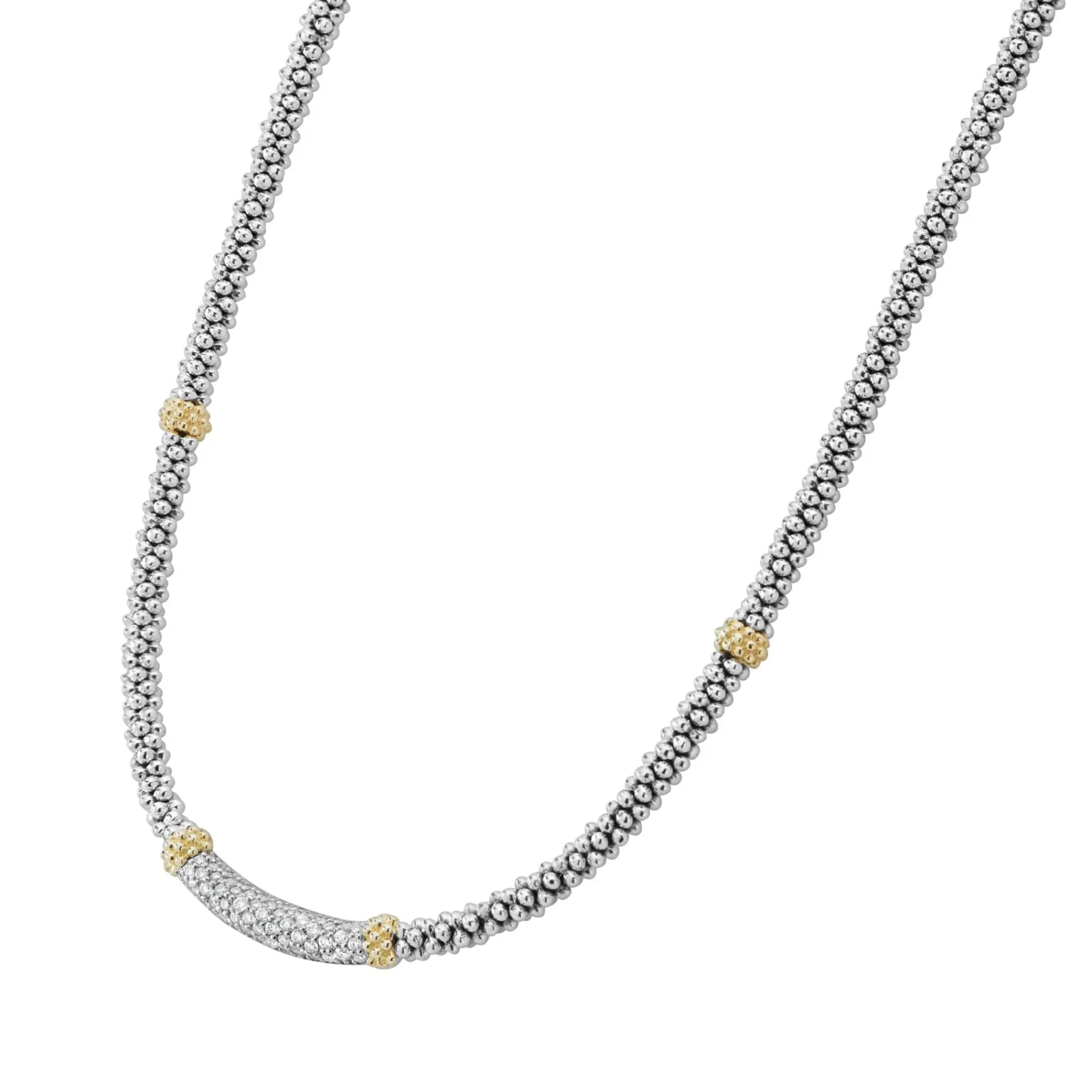Store LAGOS Caviar Diamond Necklace | 3Mm