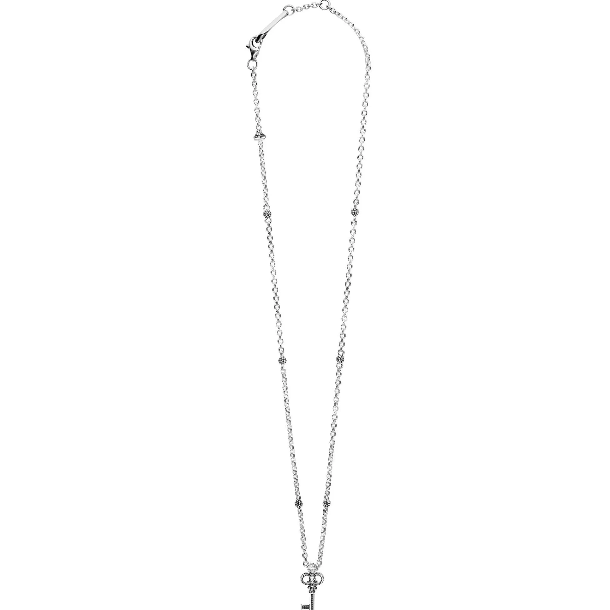 Hot LAGOS Caviar Key Diamond Pendant Necklace