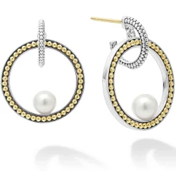 New LAGOS Caviar Pearl Drop Earrings