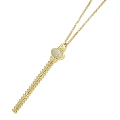 Hot LAGOS Caviar Tassel Diamond Pendant Necklace