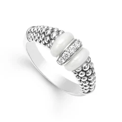 Fashion LAGOS Ceramic And Caviar Diamond Ring