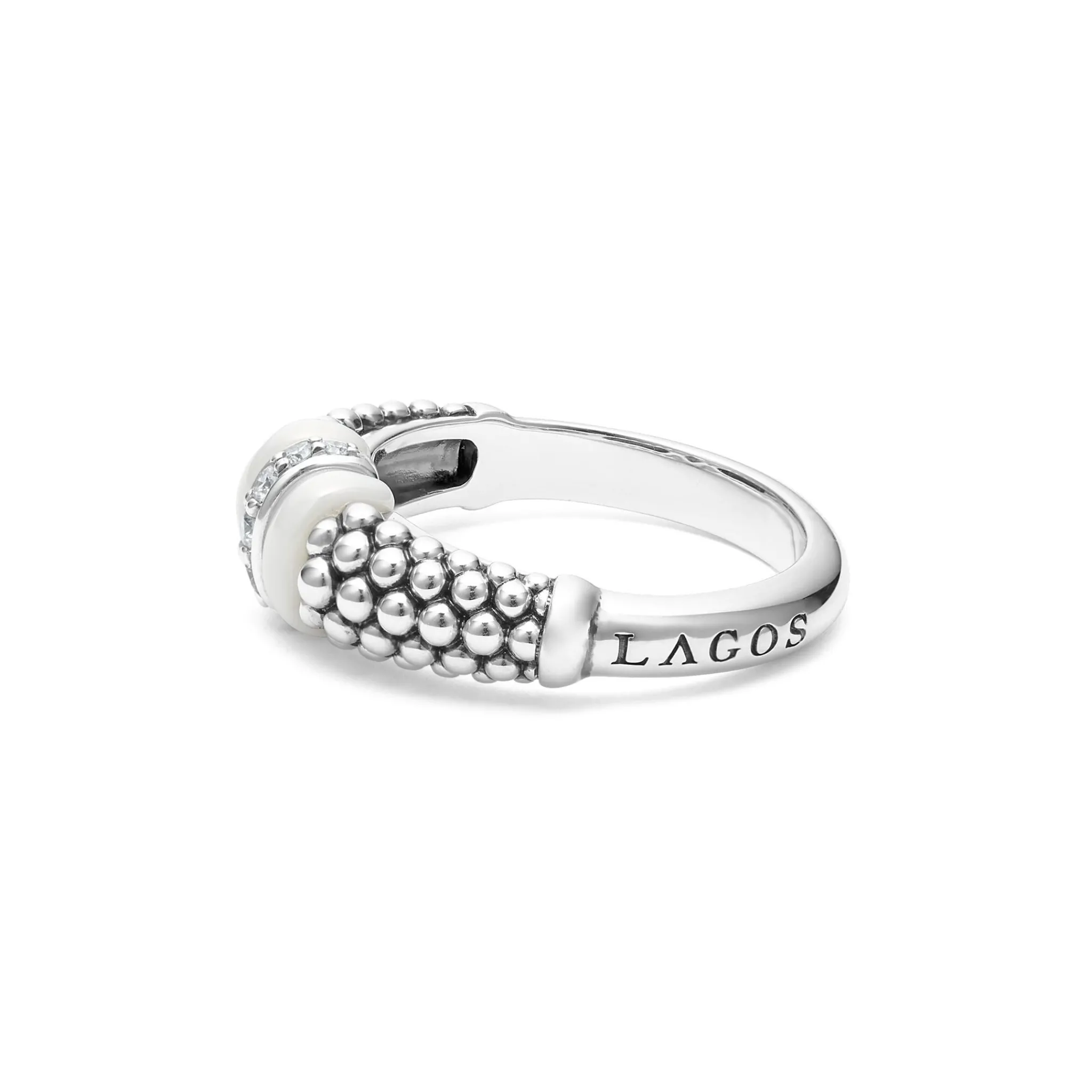 Fashion LAGOS Ceramic And Caviar Diamond Ring