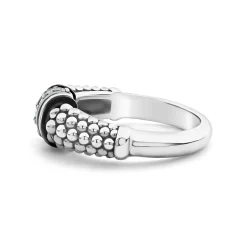 New LAGOS Ceramic And Caviar Diamond Ring