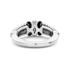 New LAGOS Ceramic And Caviar Diamond Ring