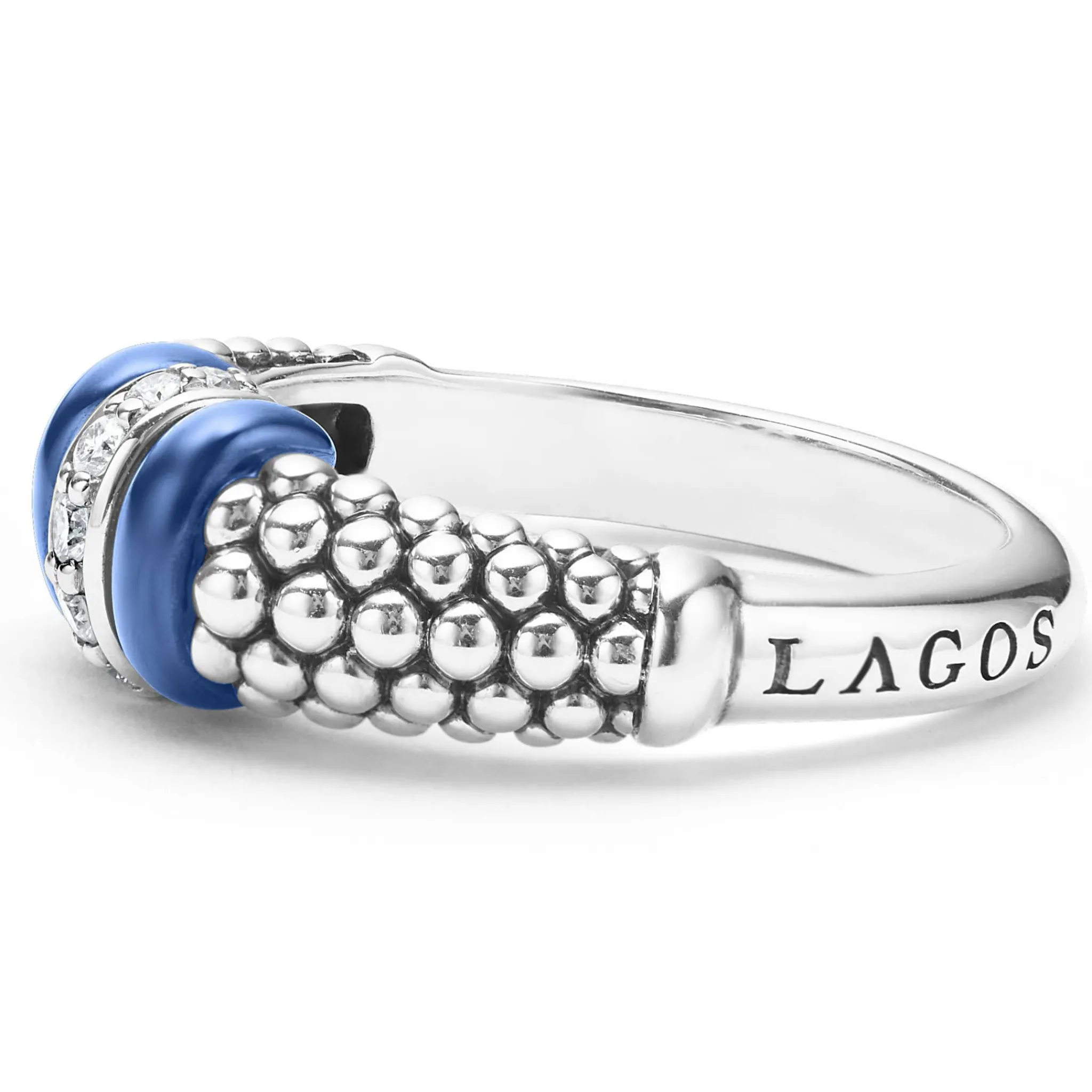 Sale LAGOS Ceramic And Diamond Caviar Ring