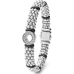 Hot LAGOS Ceramic And Diamond Circle Bracelet | 9Mm