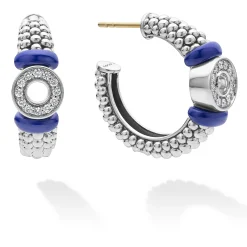 Cheap LAGOS Ceramic And Diamond Circle Hoop Earrings