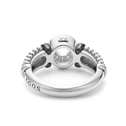 New LAGOS Ceramic And Diamond Circle Ring