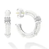 Outlet LAGOS Ceramic And Diamond Hoop Earrings